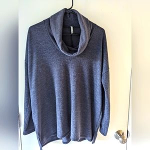 Mittoshop gray, long sleeve, cowl neck top. Size large